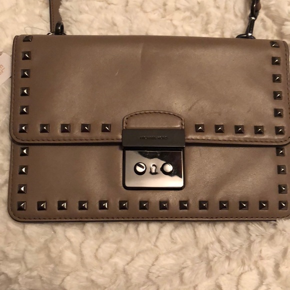 nwt michael kors crossbody sloan stud dark dune - Picture 2 of 5
